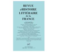 RHLF 2016 Le siècle des romantismes. Hommage à Madeleine Ambirère - Collectif - Puf - broché - Revue