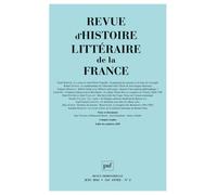 RHLF 2016, n° 2 Edition 2016 - Collectif - Puf - broché - Revue