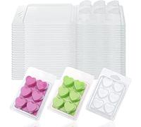 Rhnemuog Lot de 30 récipients en forme de cœur pour bougies sans mèche