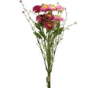 Rhodanthe rose-rose Fleurs en soie Plante artificielle Fleurs décoratives en bouquet de paille 46cm