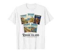 Rhode Island Coastal Vintage Newport Ocean State T-Shirt Graphique avec Valeur