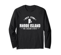 Rhode Island Est. 1790 The Ocean State, États-Unis Manche Longue
