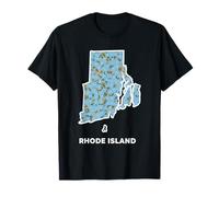 Rhode Island Forget Me Not Floral State T-Shirt