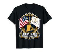 Rhode Island Honors Every Star T-Shirt Graphique avec Valeur