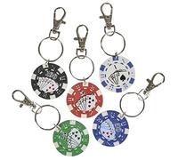 Rhode Island (KCPOKER) Porte-clés jeton de poker (lot de 12)