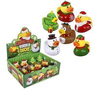 Rhode Island Novelty Assortiment de 12 canards de Noël en caoutchouc de 8,9 cm