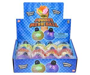 Rhode Island Novelty Boule lumineuse à presser en maille de 5,8 cm, une douzaine par commande