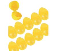 Rhode Island Novelty Lot de 12 œufs de Pâques en plastique Jaune 6,3 cm