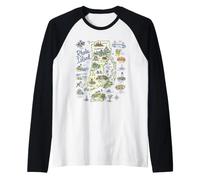 Rhode Island RI Carte, icônes, États-Unis Manche Raglan