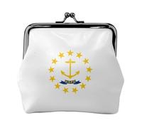 Rhode Island State Flag Print Petite pochette Kiss Lock porte-monnaie pour femme porte-monnaie porte-monnaie porte-monnaie portefeuille pour cartes de crédit