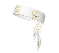 Rhode Island State Flag Printed Bandeau absorbant la transpiration Unisexe Convient pour la course à pied, le fitness et les sports de plein air