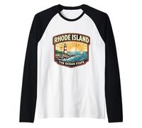 Rhode Island The Ocean State Souvenir Visiteur Souvenir Manche Raglan