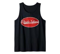 Rhode Island Throwback Varsity Block Lettering Design Débardeur