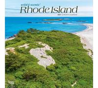 Rhode Island Wild & Scenic | 2027 12 x 24 Inch (Hanging) Monthly Square Wall Calendar | Plastic-Free | BrownTrout | USA United States of America Northeast Mid-Atlantic State Nature