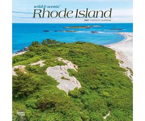 Rhode Island Wild & Scenic | 2027 12 x 24 Inch (Hanging) Monthly Square Wall Calendar | Plastic-Free | BrownTrout | USA United States of America Northeast Mid-Atlantic State Nature