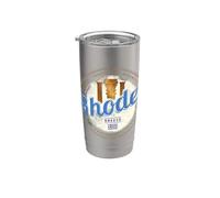 Rhodes Souvenir vintage piliers l'île de mer Égée Grèce Gobelet isotherme en acier inoxydable double paroi