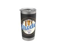 Rhodes Souvenir vintage piliers l'île de mer Égée Grèce Gobelet isotherme en acier inoxydable double paroi