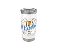Rhodes Souvenir vintage piliers l'île de mer Égée Grèce Gobelet isotherme en acier inoxydable double paroi