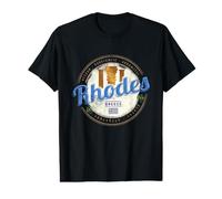 Rhodes Souvenir Vintage piliers l'île de mer Égée Grèce T-Shirt Graphique avec Valeur