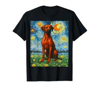 Rhodesian Ridgeback Nuit étoilée Chien de Lion Africain Van Gogh T-Shirt
