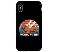 Rhodesian Ridgeback Rolling Fatties Pun Blague pour Les Amoureux des Chiens Coque pour iPhone X/XS