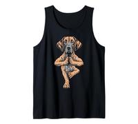 Rhodesian Ridgeback Yoga Chien Chiot Mignon Chien Asana Pose Arbre Débardeur