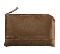 Rhodiarama pochette zippée en simili cuir - taille S (11x17 cm) - Bronze