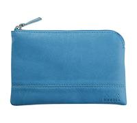 Rhodiarama pochette zippée en simili cuir - taille S (11x17 cm) - Turquoise