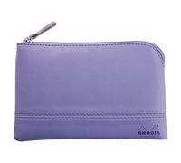 Rhodiarama pochette zippée en simili cuir - taille S (11x17 cm) - Iris
