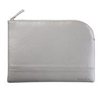 Rhodiarama pochette zippée en simili cuir - taille M (16x22 cm) - Argent
