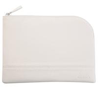 Rhodiarama pochette zippée en simili cuir - taille M (16x22 cm) - Blanc