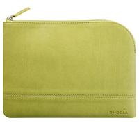 Rhodiarama pochette zippée en simili cuir - taille M (16x22 cm) - Anis