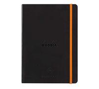 RHODIA 117182C - Carnet Souple Agenda Perpétuel Perpetual Noir - A5 14,8 x 21 cm - 128 pages - Papier Clairefontaine Ivoire 90 g/m² - Index, Fermeture Élastique - Simili Cuir - Collection Rhodiarama