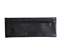 RHODIA 118449C - Trousse Plate Cuir Souple Epure Noir - 22 x 8,5 cm - Classement et Rangement de Documents - Cuir Véritable - Rangement Stylos, Crayons, Feutres, Petites Fournitures
