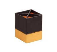 Rhodia 118816c Porte Crayons Et Stylos Simili-Cuir Noir, Orange