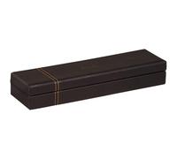 Rhodia Plumier 118876C - Noir - Simili cuir - Piqûres sellier orange - 21 x 5,5 x 3 cm