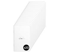 RHODIA 119151Cpack - Un lot de 20 Carnets Piqués White - 7,5 x12 cm - Petits Carreaux - 48 pages - Papier Clairefontaine Blanc 80 g/m² - Couverture en Carte Enduite Souple, Résistante et Imperméable