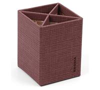 RHODIA 120036C - Pot à crayons - 8 x 8 x 11 cm - 4 compartiments - simili cuir/intérieur imprimé - Collection Orange botanique