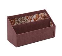 RHODIA 120037C - Porte-courrier - 25 x 10 x 14 cm - 2 compartiments - simili cuir et intérieur imprimé - Collection Orange botanique