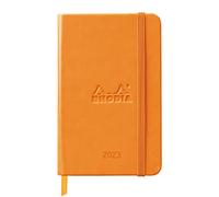 RHODIA 194101C - Agenda Semainier Webplanner 2023 Orange - A6 10x15 cm - Grille d'Agenda Horizontale - 144 pages 90g/m - Couverture Rigide - Collection Rhodiatime