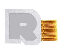 RHODIA 194186C - Porte-Stylo Autoadhésif Argent - 3 x 4 cm - pour Blocs Carnets, Agendas, Ordinateurs Portables ou Tablette Numérique - Collection Rhodiarama