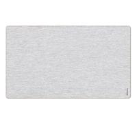 RHODIA 194268C - Sous-Main Souple Argent - Taille M (80 x 40 cm) - Simili Cuir Italien - Piqûres Sellier Orange - Collection Home Office rama - Organisation de Bureau & Rangement Design