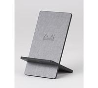 RHODIA 194405C - Support pour Téléphone Mobile Titane - 8 x 8,5 x 13 cm - Extérieur Simili Cuir - Collection Home Office rama - Organisation de Bureau & Rangement Design