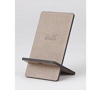 RHODIA 194411C - Support pour Téléphone Mobile Taupe - 8 x 8,5 x 13 cm - Extérieur Simili Cuir - Collection Home Office rama - Organisation de Bureau & Rangement Design