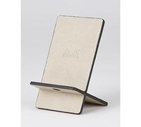RHODIA 194412C - Support pour Téléphone Mobile Beige - 8 x 8,5 x 13 cm - Extérieur Simili Cuir - Collection Home Office rama - Organisation de Bureau & Rangement Design