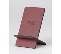 RHODIA 194413C - Support pour Téléphone Mobile Lie de vin - 8 x 8,5 x 13 cm - Extérieur Simili Cuir - Collection Home Office rama - Organisation de Bureau & Rangement Design