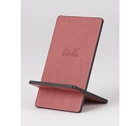 RHODIA 194414C - Support pour Téléphone Mobile Nacarat - 8 x 8,5 x 13 cm - Extérieur Simili Cuir - Collection Home Office rama - Organisation de Bureau & Rangement Design