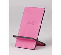 RHODIA 194428C - Support pour Téléphone Mobile Fuchsia - 8 x 8,5 x 13 cm - Extérieur Simili Cuir - Collection Home Office rama - Organisation de Bureau & Rangement Design