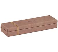 Rhodia - Plumier 194513C Bois de rose 21 x 5,5 x 3 cm - Simili cuir, piqûres sellier orange
