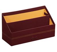 Rhodiarama porte-courrier simili cuir italien 25x10x14 cm - Lie de vin